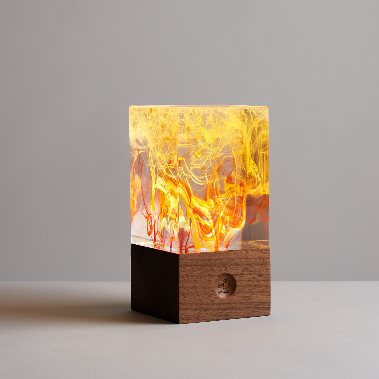 EP LIGHT Resin Wood Handmade Ambient Night Light Dimmable Table Lamp Creative Holiday gifts Table Decoration - Red