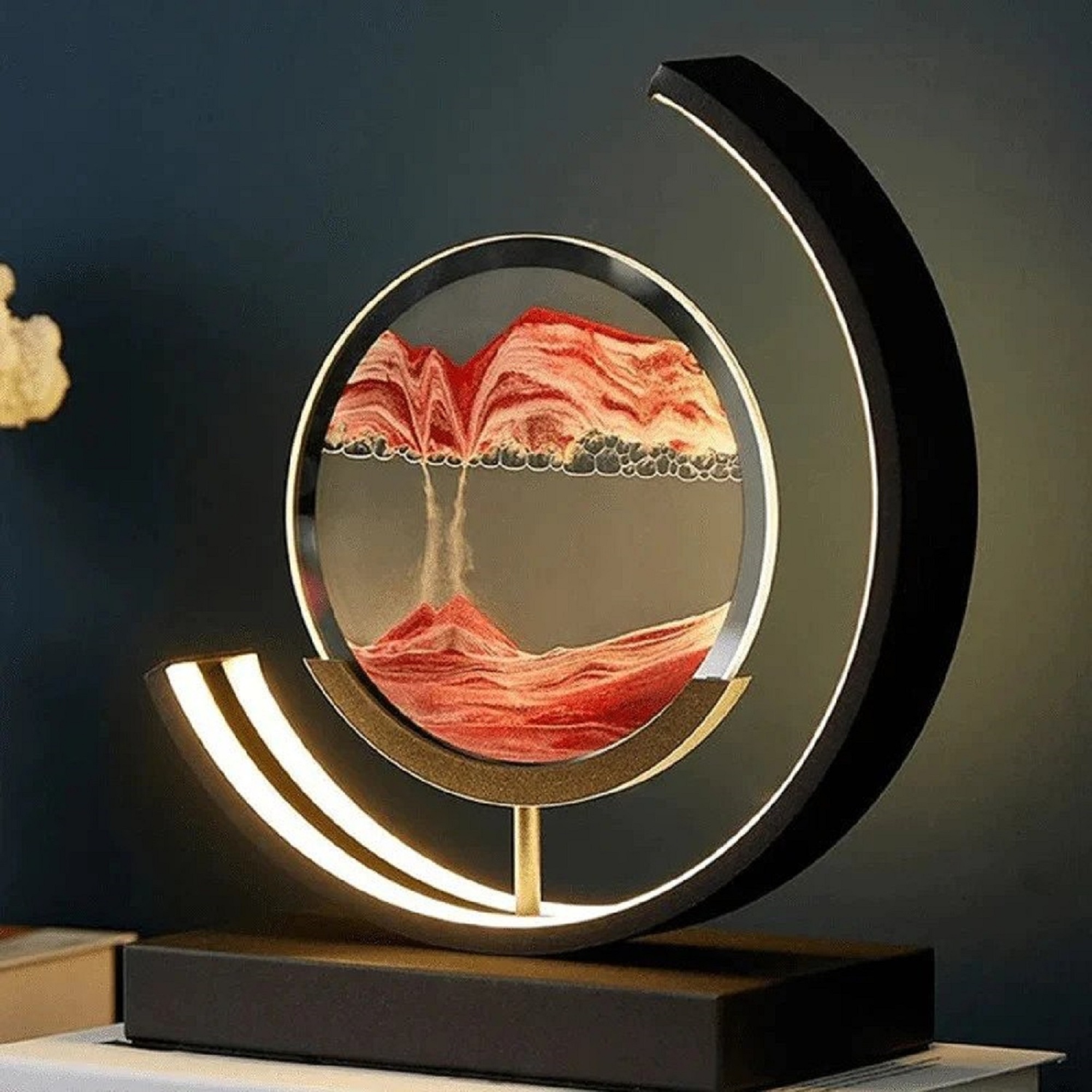 EP LIGHT Moving sand table lamp, sandscape Hourglass table lamp, holiday gifts, birthday gifts
