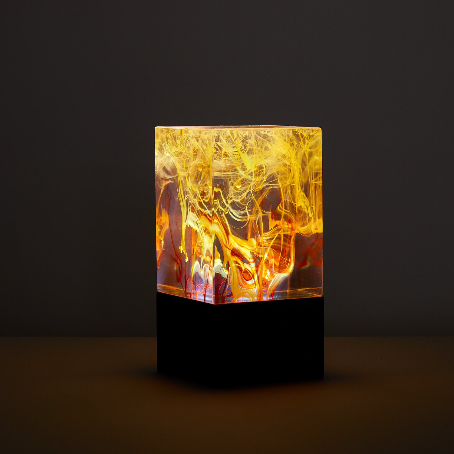 EP LIGHT Resin Wood Handmade Ambient Night Light Dimmable Table Lamp Creative Holiday gifts Table Decoration - Red