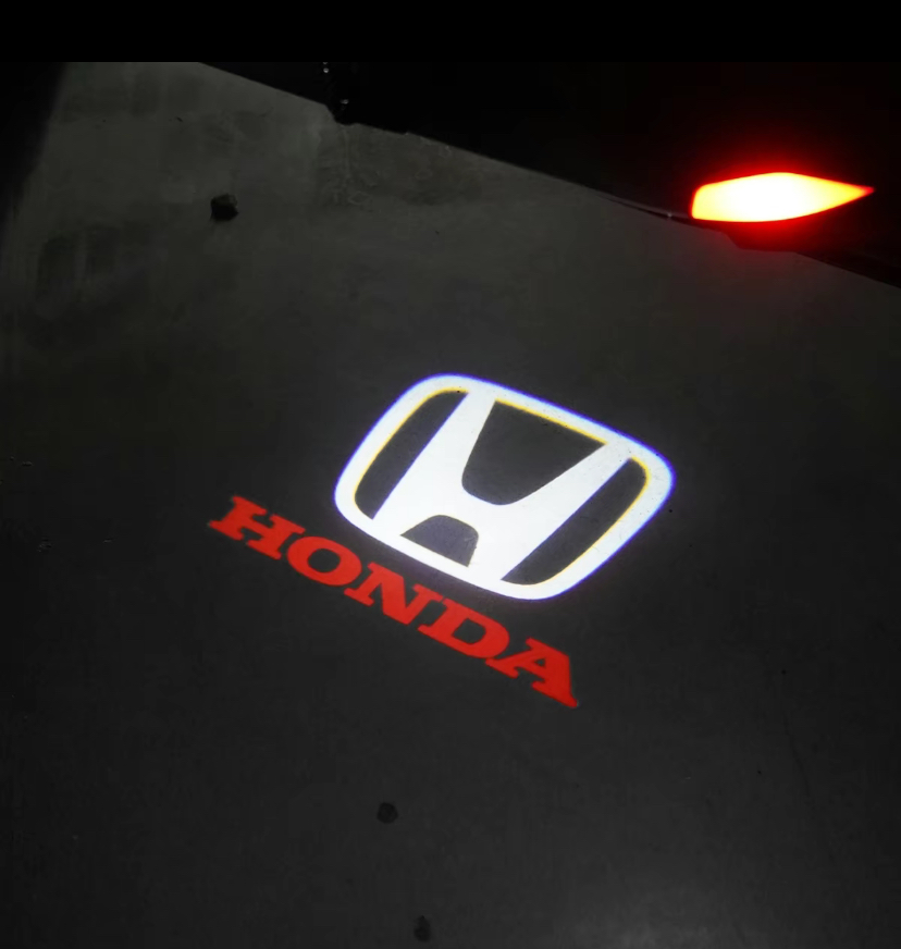 2Pcs LED Car Door Welcome LightHD Projector Lamp Accessories For Honda Civic Fit Accord City Vezel CR-V S660 Odyssey HR-V