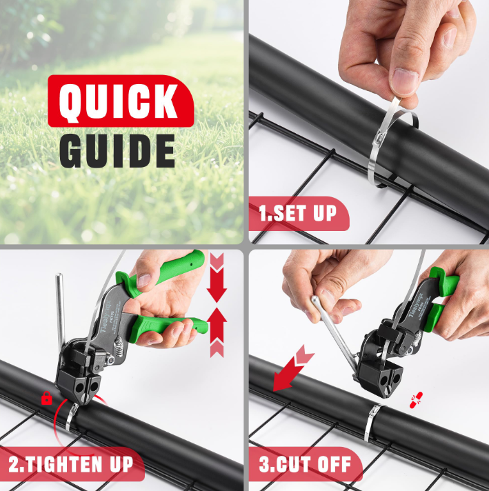 Cable Tie Gun Kit, Specialized Tool For Tightening And Cutting Stainless Steel Cable Ties, Comes With 150 Pieces Of Uv-Resistant Heavy-Duty Metal zip Ties And Industrial Scissors.