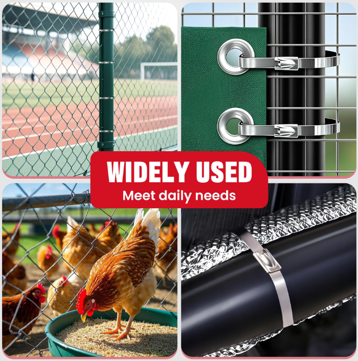 Cable Tie Gun Kit, Specialized Tool For Tightening And Cutting Stainless Steel Cable Ties, Comes With 150 Pieces Of Uv-Resistant Heavy-Duty Metal zip Ties And Industrial Scissors.