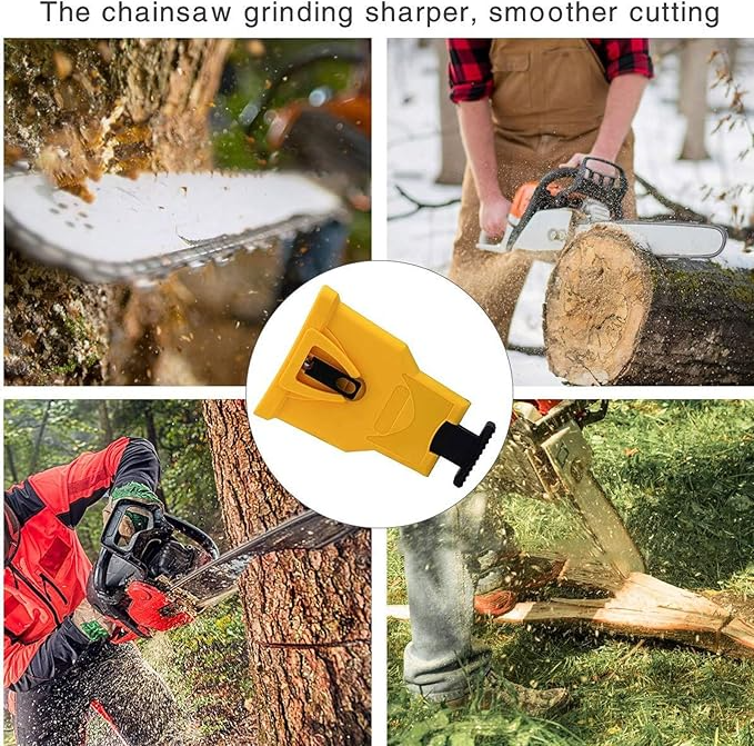 Chainsaw Sharpener, Portable Chainsaw Sharpener, Universal Chain Saw Blade Sharpener Kit with 5 Sharpening Stones, Fast Working Chainsaw Chain Sharpening Tool for 12-22 Inch Chain Saws