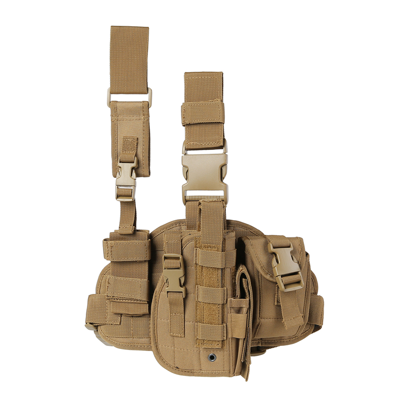 Tactical Leg Gun Holster Outdoor Multi-function Camouflage Bag Tied Leg Pistol Protective Cover Phone Pocket Hunting Gear