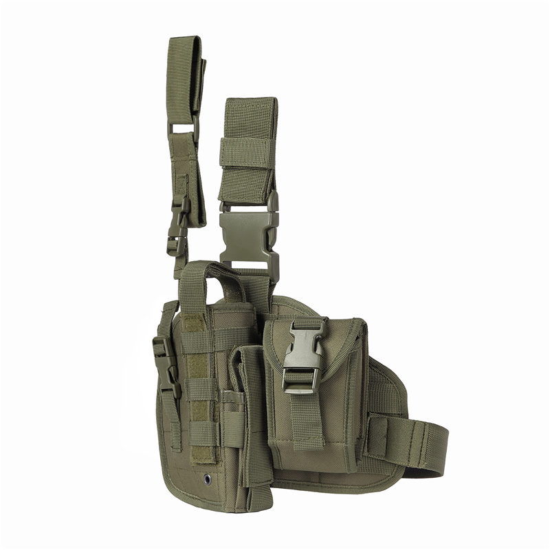 Tactical Leg Gun Holster Outdoor Multi-function Camouflage Bag Tied Leg Pistol Protective Cover Phone Pocket Hunting Gear
