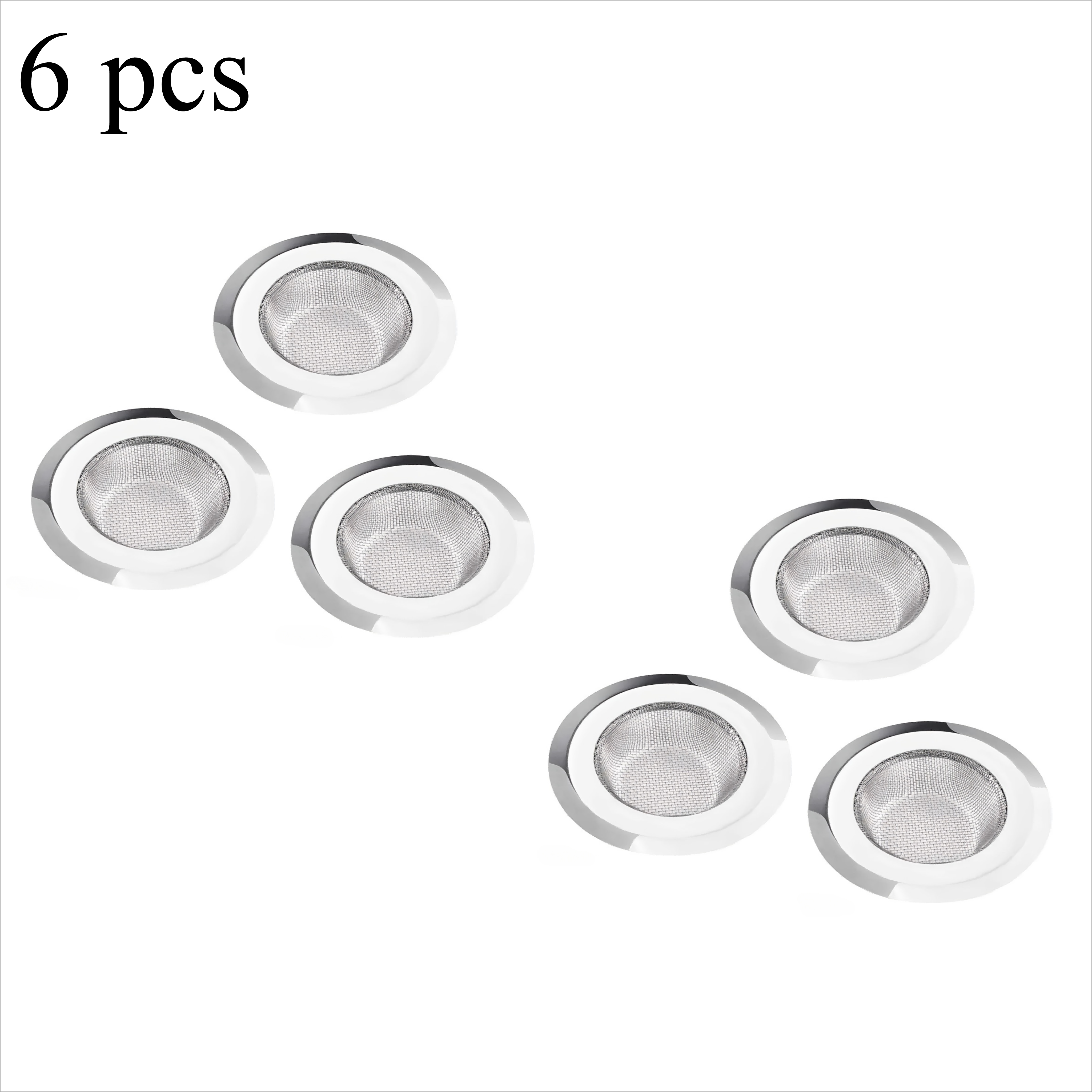 3/6 Pcs stainless steel kitchen sink filter, 4.5 "wide side, food trap basket for most drain outlets - durable and easy to clean, drain filter, basket filter