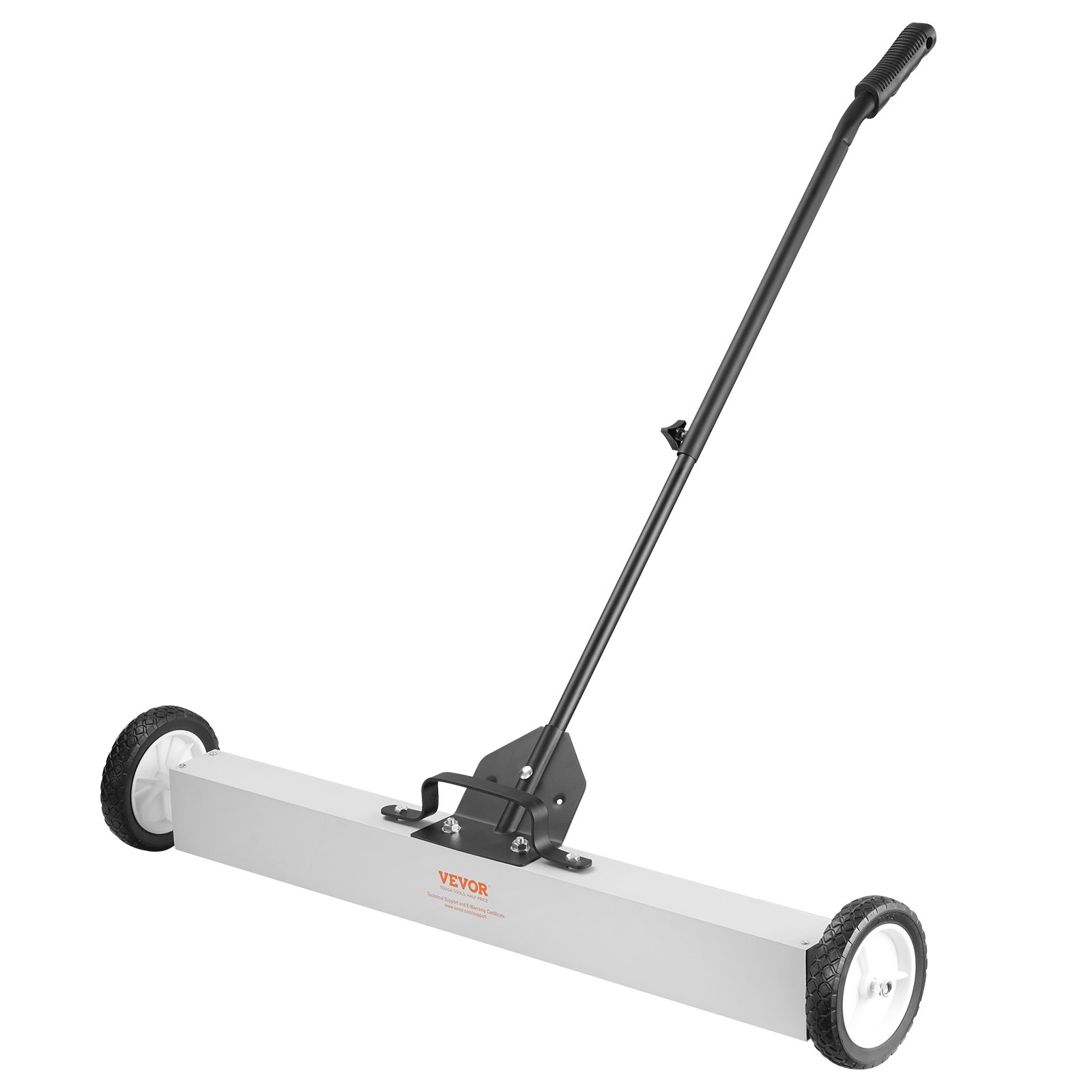 55Lbs Rolling Magnetic Sweeper with Wheels,Push-Type Magnetic Pick Up Sweeper, 24-inch Large Magnet Pickup Lawn Sweeper with Telescoping Handle, Easy Cleanup of Workshop Garage Yard