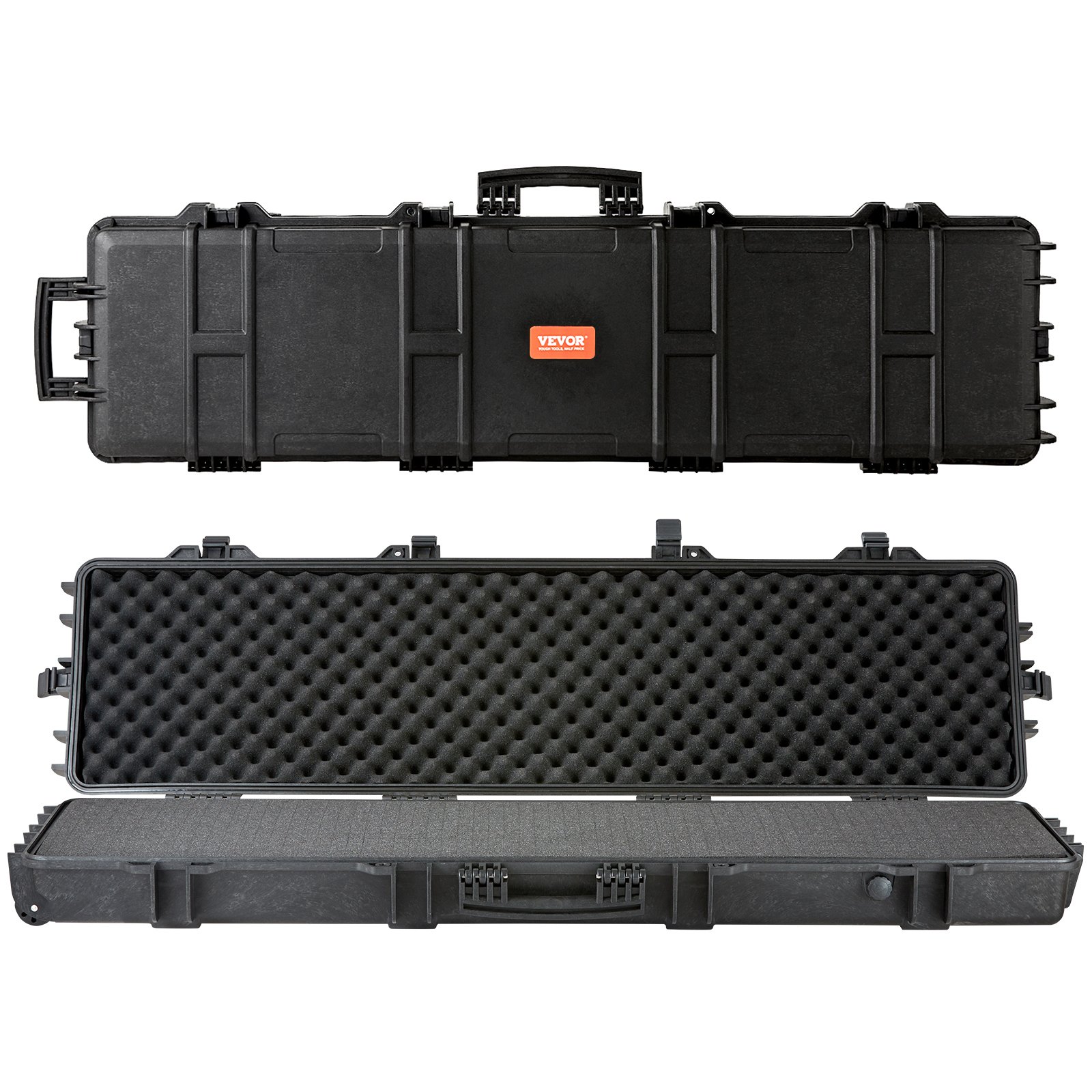 Tactical Range Case, Outdoor Tactical Hard Case with 3 Layers Fully-protective Foams, 50 inch lockable Hard Tactical Range Case with Wheels, IP67 Waterproof &amp; Crushproof