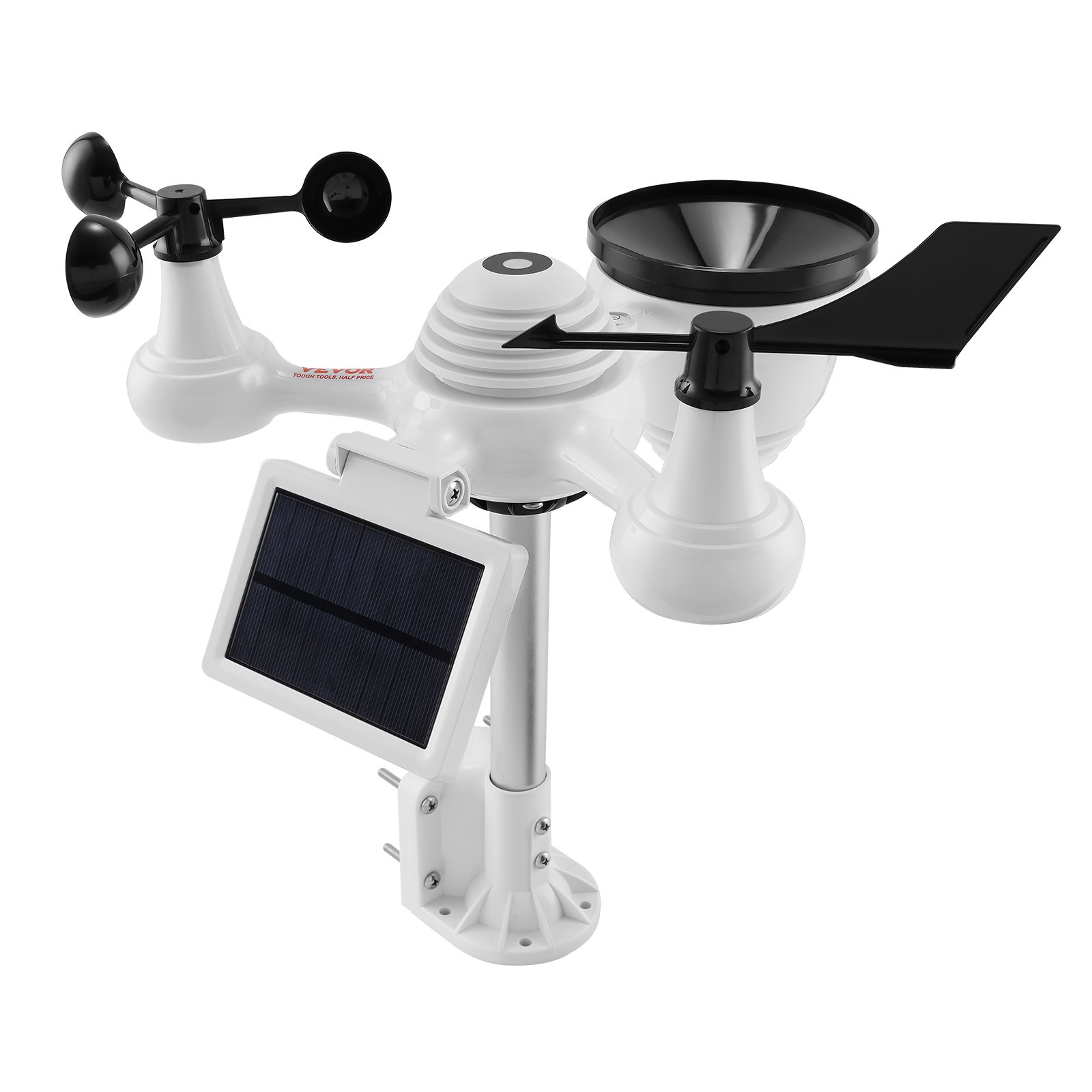 7-in-1 Wi-Fi Weather Station, 7.5 in Color Display, Home Weather Station Indoor Outdoor, with Solar Wireless Outdoor Sensor Alarm Alerts, for Temperature Humidity Wind Speed/Direction Rain