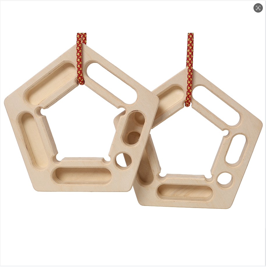 2PACK Climbing Hangboard Rock Climbing Training,Rock Climbing Fingerboard, Wooden Climbing Board Trainer for Strengthen Fingers and Grip