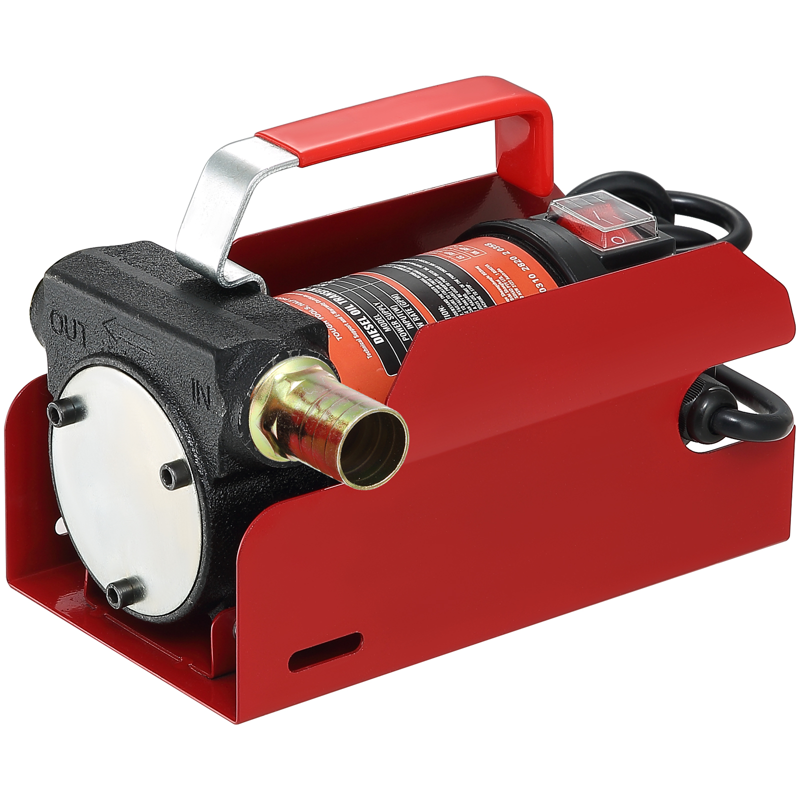VEVOR Diesel Fuel Transfer Pump Kit,10 GPM 12V DC Portable Electric Self-Priming Fuel Transfer Extractor Pump Kit with Automatic Shut-off Nozzle Hose for Diesel, Kerosene, Machine, Transformer Oil