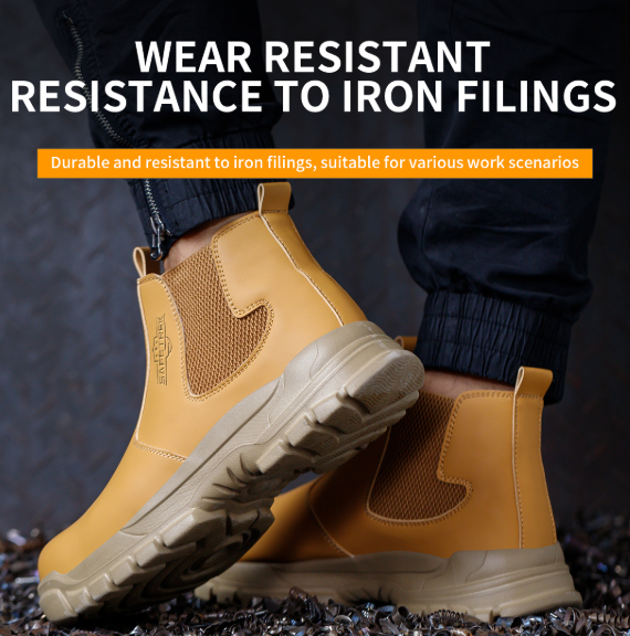 [Anti-Slip Safety Boots] Anti-Slip Unisex Safety Work Boots | High-Strength Protection, Wear-Resistant, Tear-Resistant, Anti-Puncture, Anti-Pressure | Suitable for Warehouses, Construction Sites, Hiking, Factories