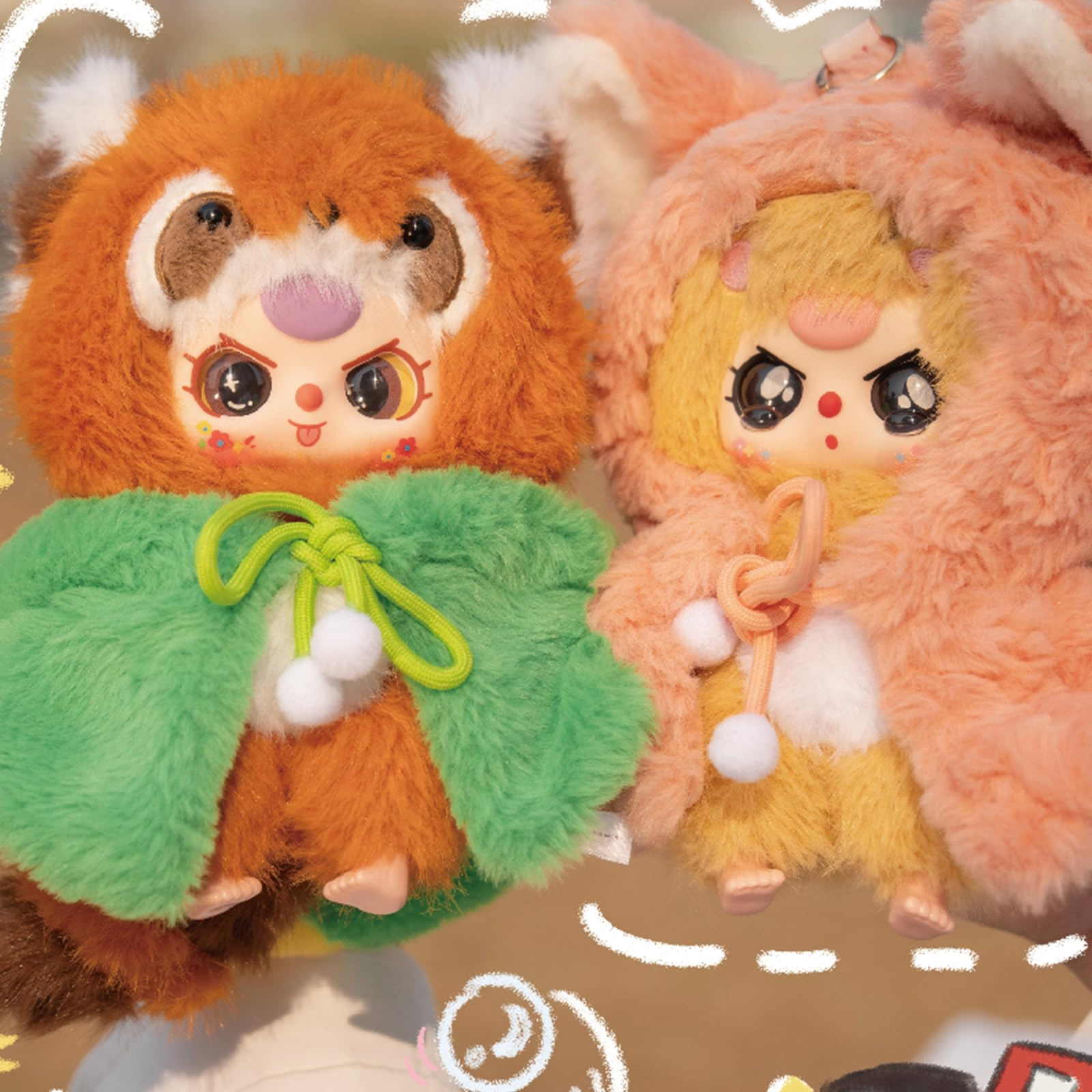 Baby Three I’m not a warrior Plush Doll Blind Box, Cute Mystery Plush Toys Stuffed Doll Collectible for Birthday Gift 1pc