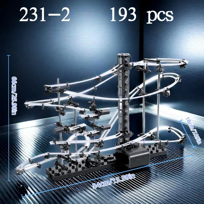 Roller coaster track building toys, pinball track toys; multiple levels available to suit both beginners and advanced players.（231-2）