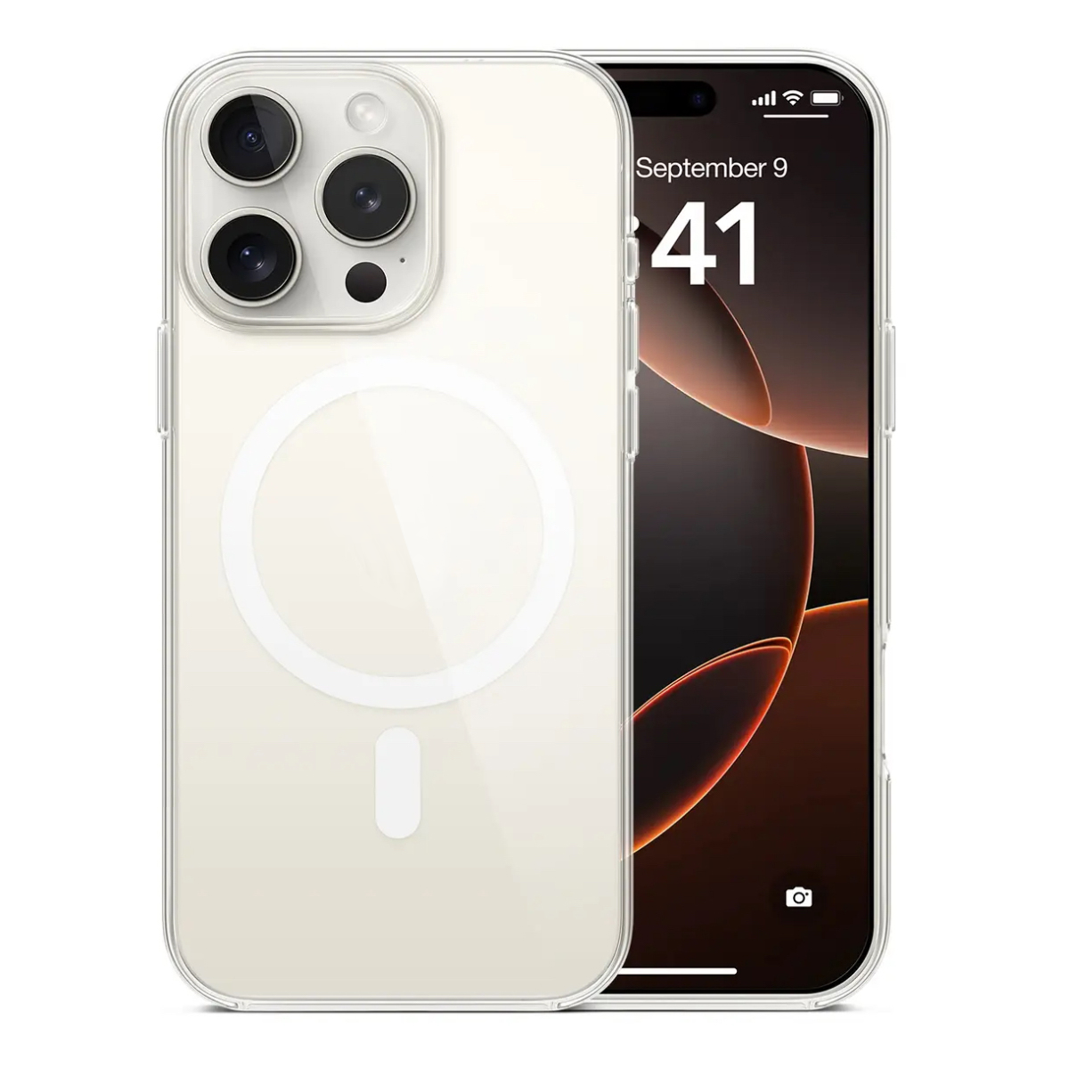 Fully transparent phone case, suitable for iPhone 16 15 14 Pro Max phone case, supports magnetic charging, military grade anti drop and anti yellowing phone case, Slim Fit Transparent Phone