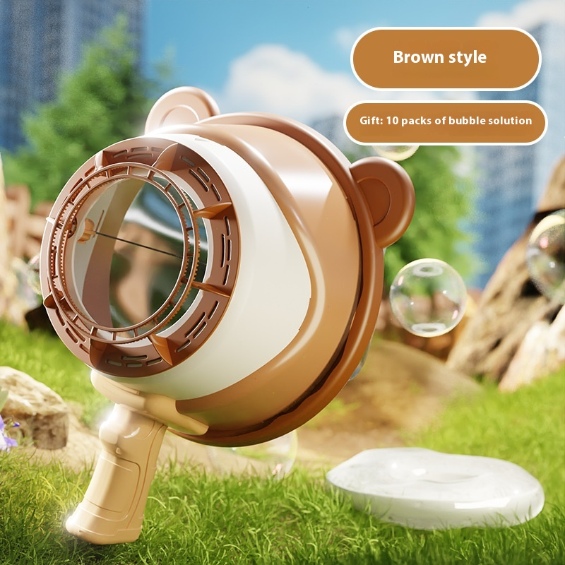New Air Cannon Bubble Toy Kids Handheld Wind Power Bubble Machine Outdoor Toys Boys Juneteenth Gifts