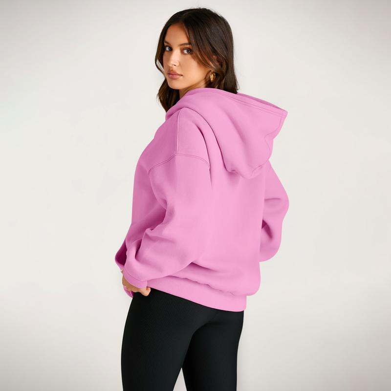 Women's Casual Oversized Pink Hoodie Pullover - Athletic&amp;Warm Long Sleeve Relaxed Fit Sweatshirt in Soft Fleece Material Perfect for Everyday Wear &amp; Leisure Activities