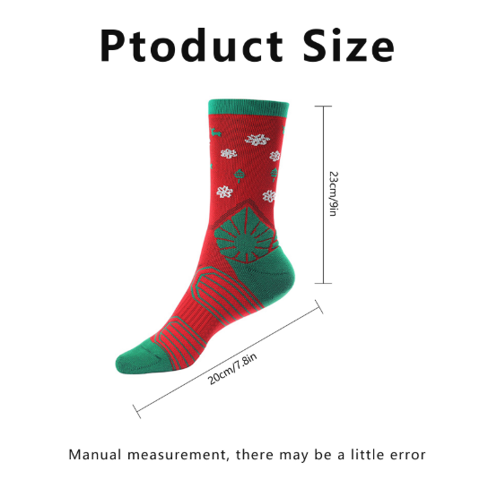 A pair of men's and women's matching winter anti-slip thick Christmas stockings - a warm and comfortable Christmas gift