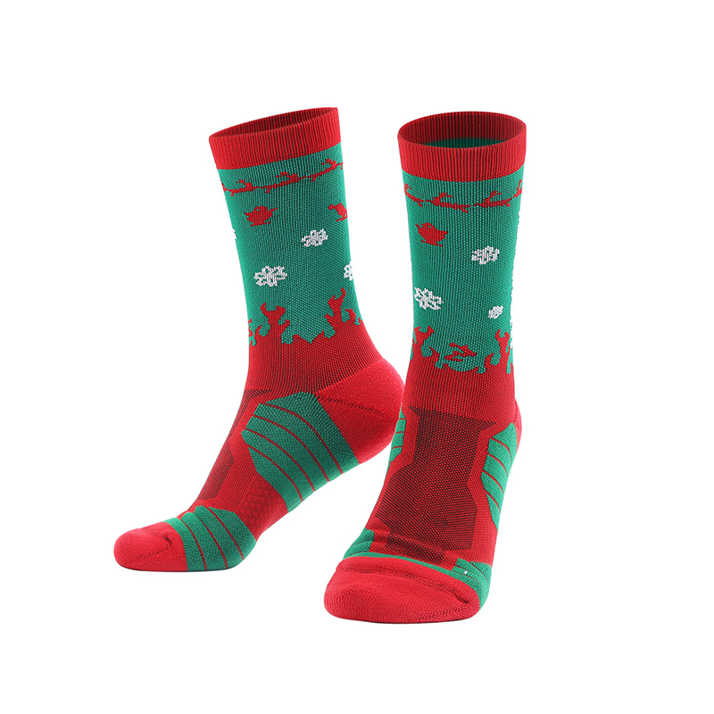 A pair of men's and women's matching winter anti-slip thick Christmas stockings - a warm and comfortable Christmas gift