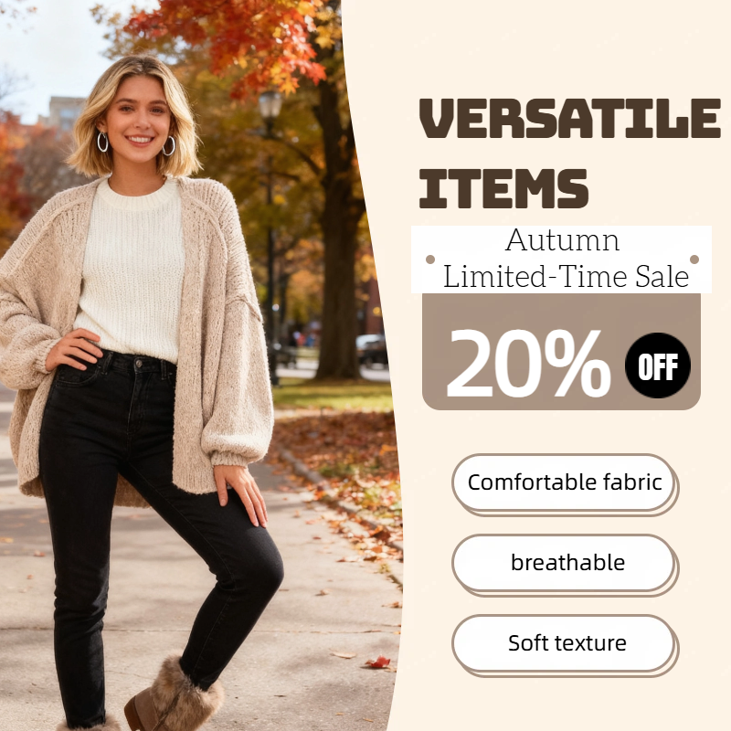 Womens Oversized Cardigan Sweaters Open Front Chunky Knit Casual Long Lantern Sleeve Fall Sweater Coats Soft Cozy Material Below Hip Length Boyfriend Slouchy Style