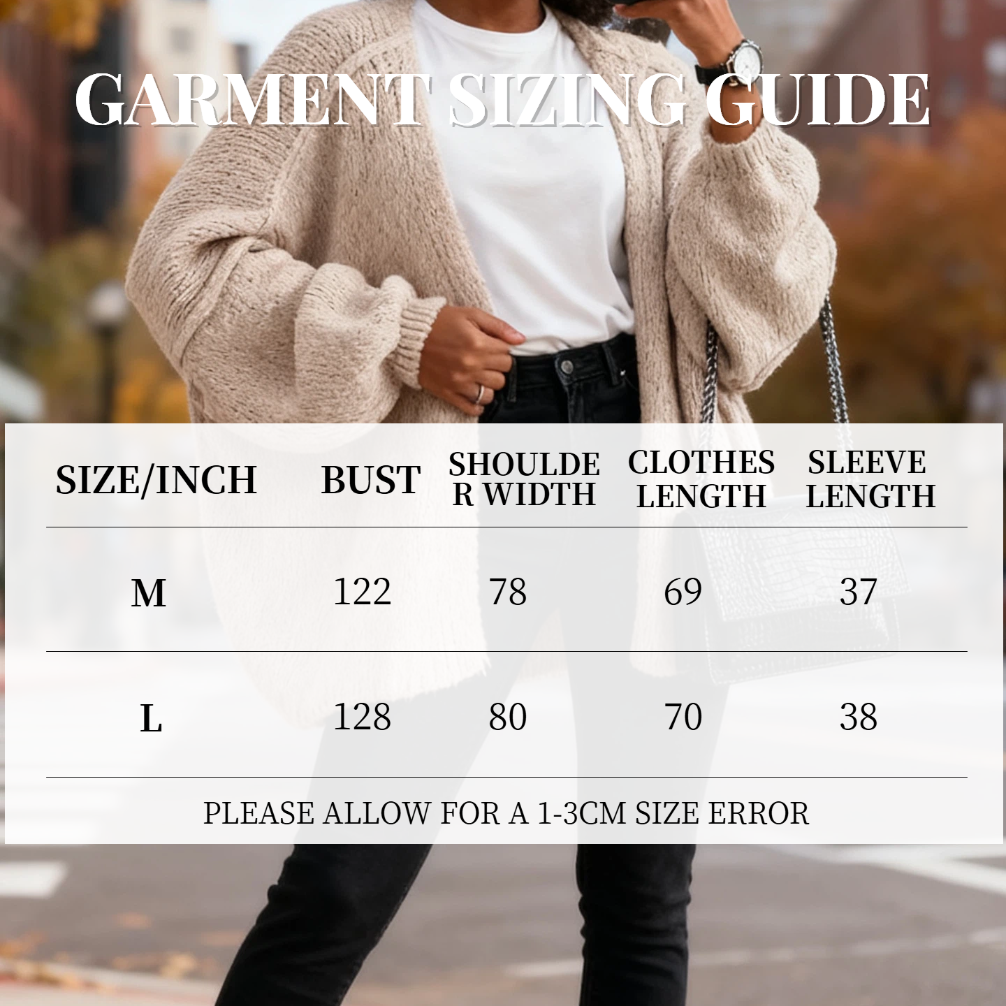 Womens Oversized Cardigan Sweaters Open Front Chunky Knit Casual Long Lantern Sleeve Fall Sweater Coats Soft Cozy Material Below Hip Length Boyfriend Slouchy Style