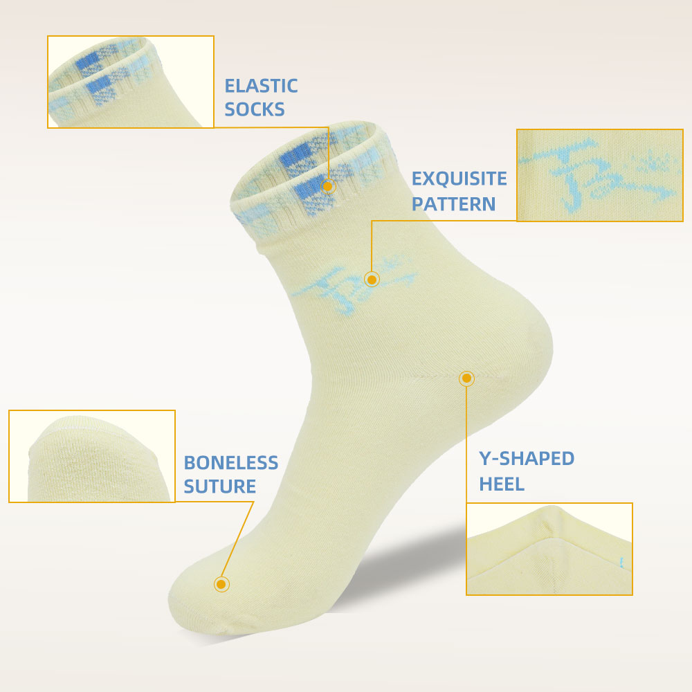 Twelve pairs of women's autumn and winter grass edge mid-tube socks, sweet and cute all-match women's socks(Twelve pairs)