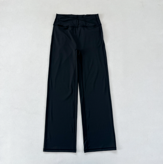 V-shaped Waist Peach Hip Yoga Pants, Women's Pocket Button Workwear Pants, High Waisted Hip Lifting Quick Drying Sports Pants