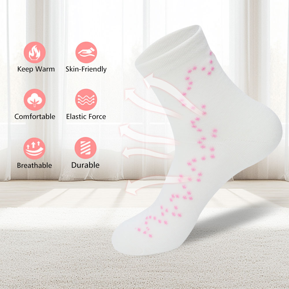 New arrival pink dot curve solid color ins cute all-match socks(Twelve pairs)