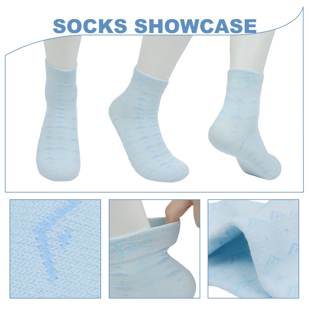 Women's blue grass breathable sweat-absorbent high-value versatile simple and fresh mid-tube socks twelve pairs(Twelve pairs)