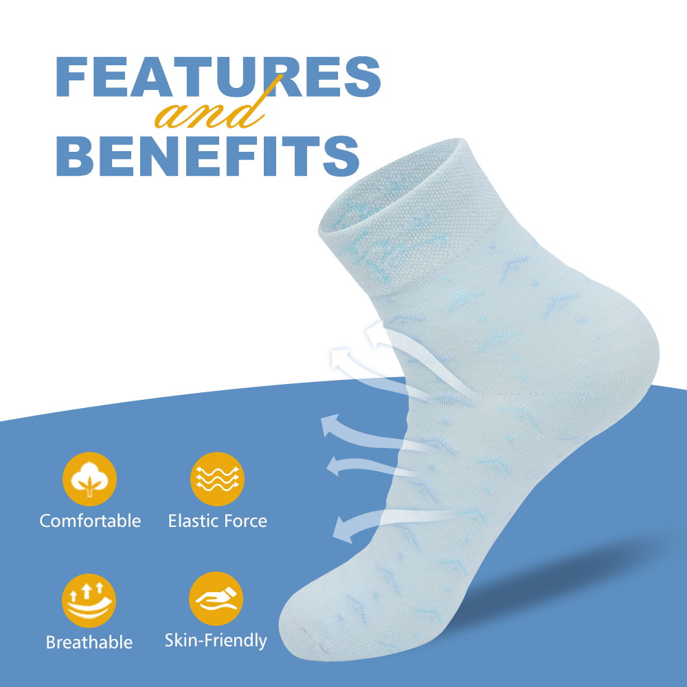 Women's blue grass breathable sweat-absorbent high-value versatile simple and fresh mid-tube socks twelve pairs(Twelve pairs)