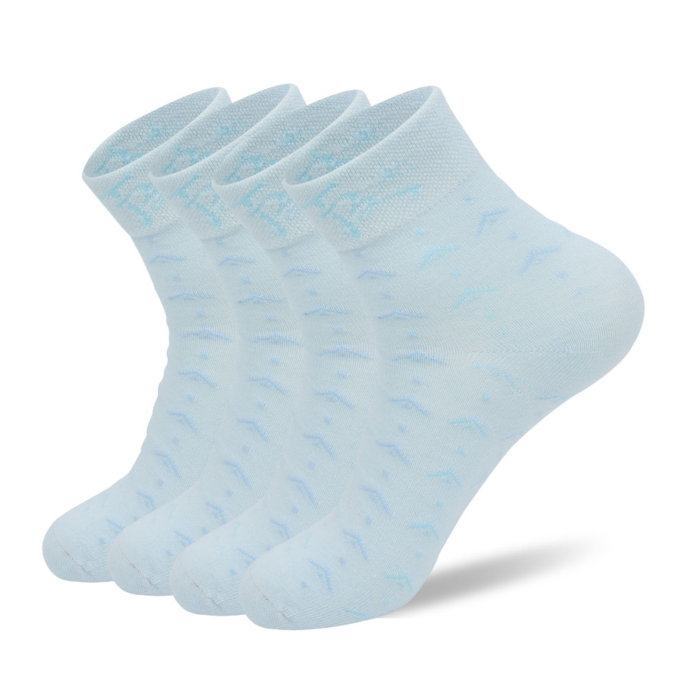 Women's blue grass breathable sweat-absorbent high-value versatile simple and fresh mid-tube socks twelve pairs(Twelve pairs)