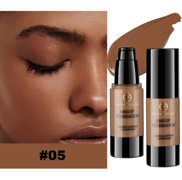 young vision 3 color matte pressed foundation brighten skin tone hide pores correct skin tone concealer
