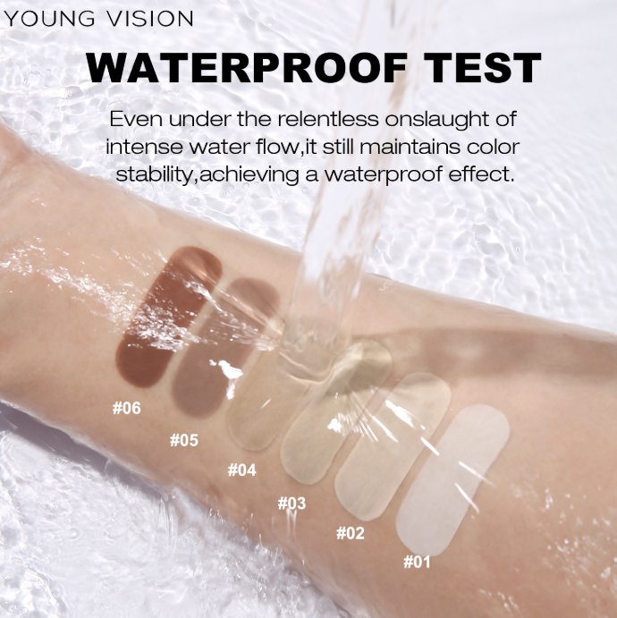 young vision 3 color matte pressed foundation brighten skin tone hide pores correct skin tone concealer