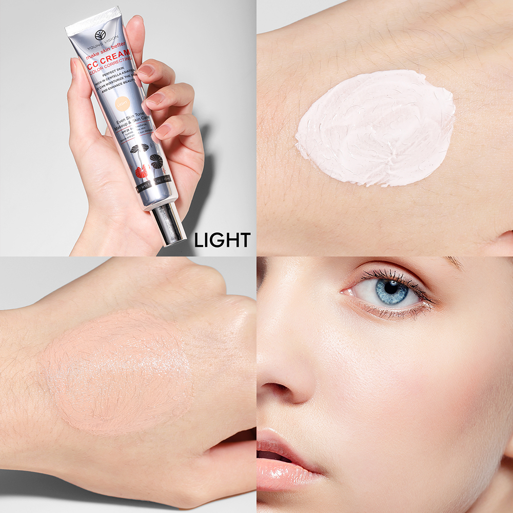 YOUNG VISION 2-color light delicate repair color change isolation CC cream watery thin natural nude sunscreen concealer liquid