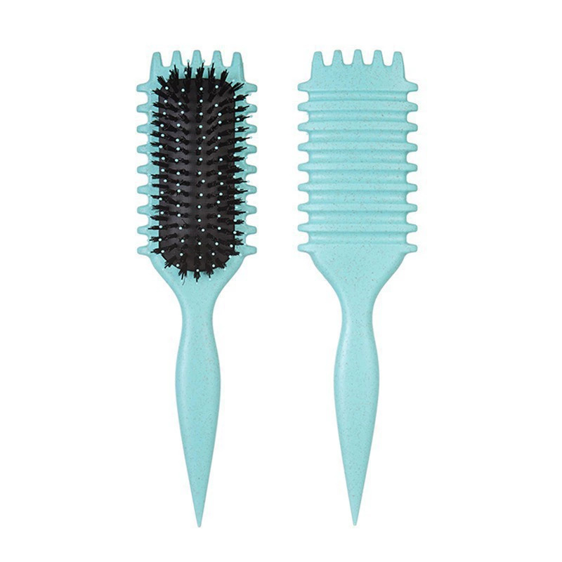 Best-selling bouncing curly defining styling comb air cushion comb striped wavy curl wheat straw smooth hair airbag comb