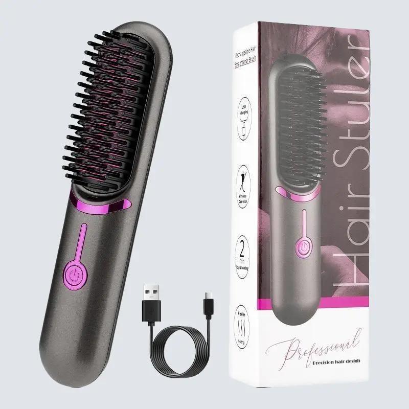 BGTR Next-generation Hair Straightener Comb (wireless)Hair Straightening Comb for Frizz Free Hair for Women, Smooth Comfort Heated Hair Styling Tool for Home &amp; Salon, Hair Products