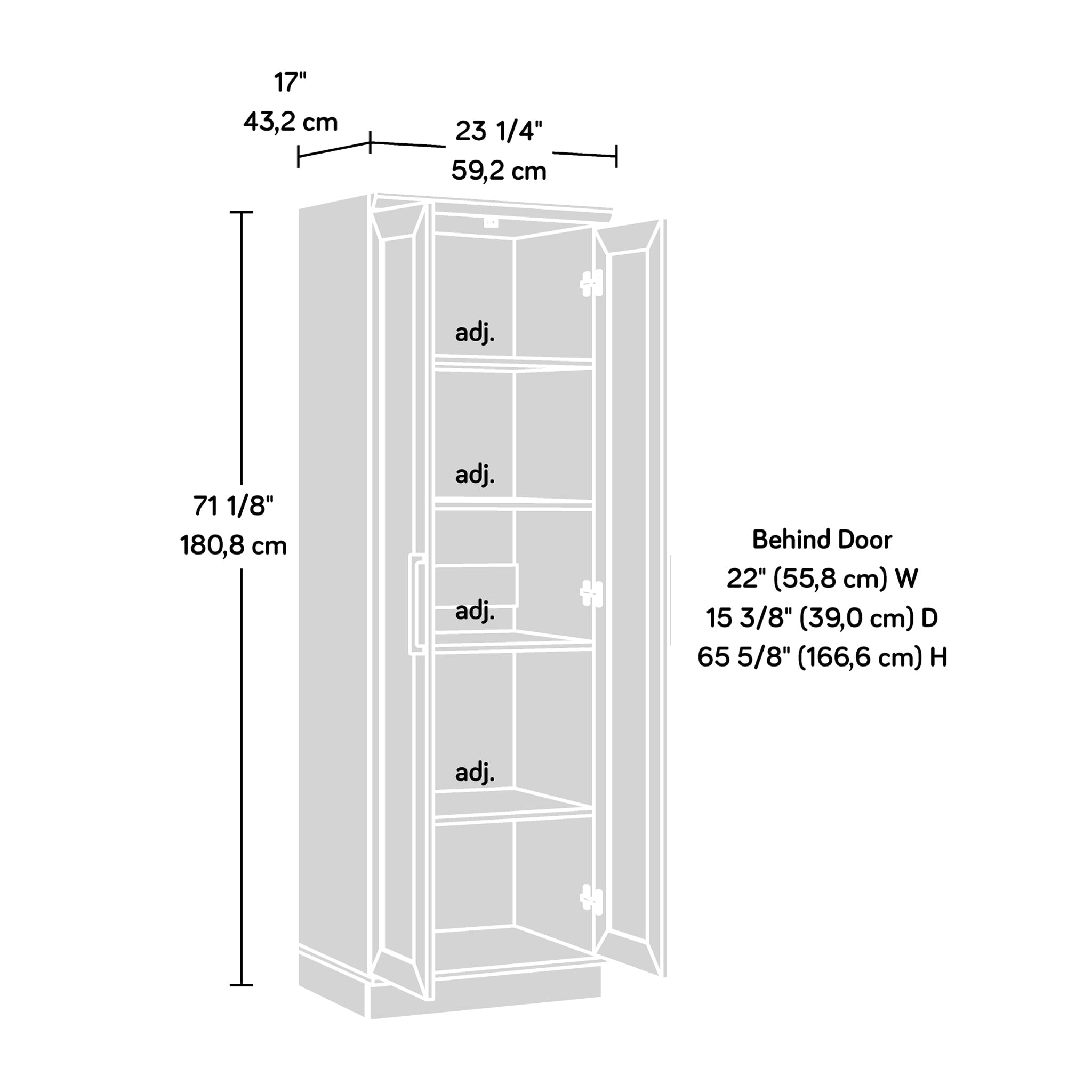 改Sauder HomePlus Two Door Storage Cabinet/Pantry Cabinet, Pacific Maple Finish