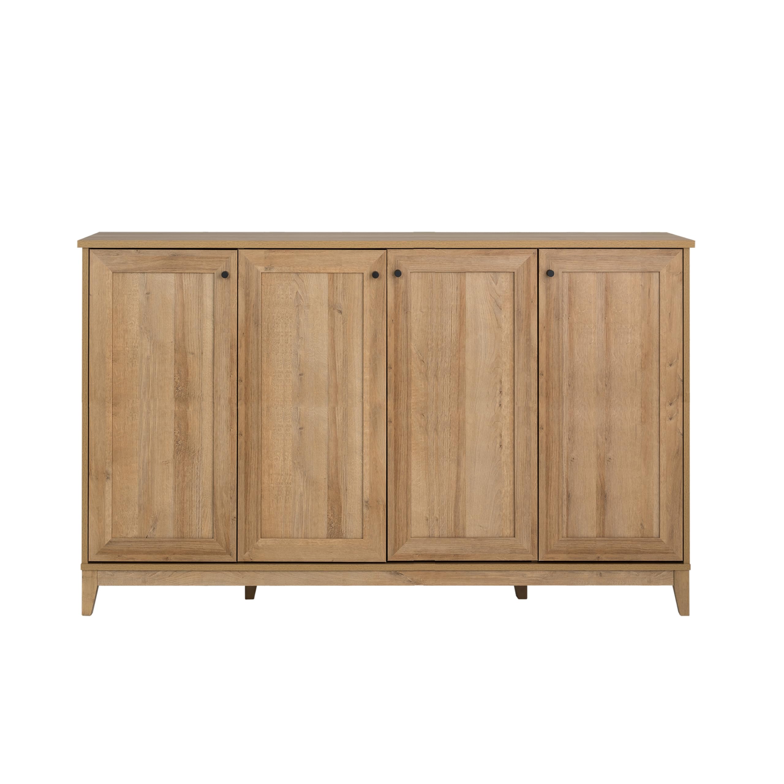 4 Console Table Doors and Shelves, Sideboard Storage Cabinet, 60" W x 30" H x 16" H
