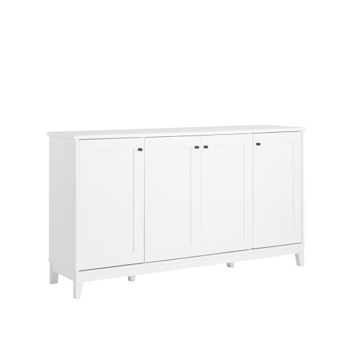 4 Console Table Doors and Shelves, Sideboard Storage Cabinet, 60" W x 30" H x 16" H