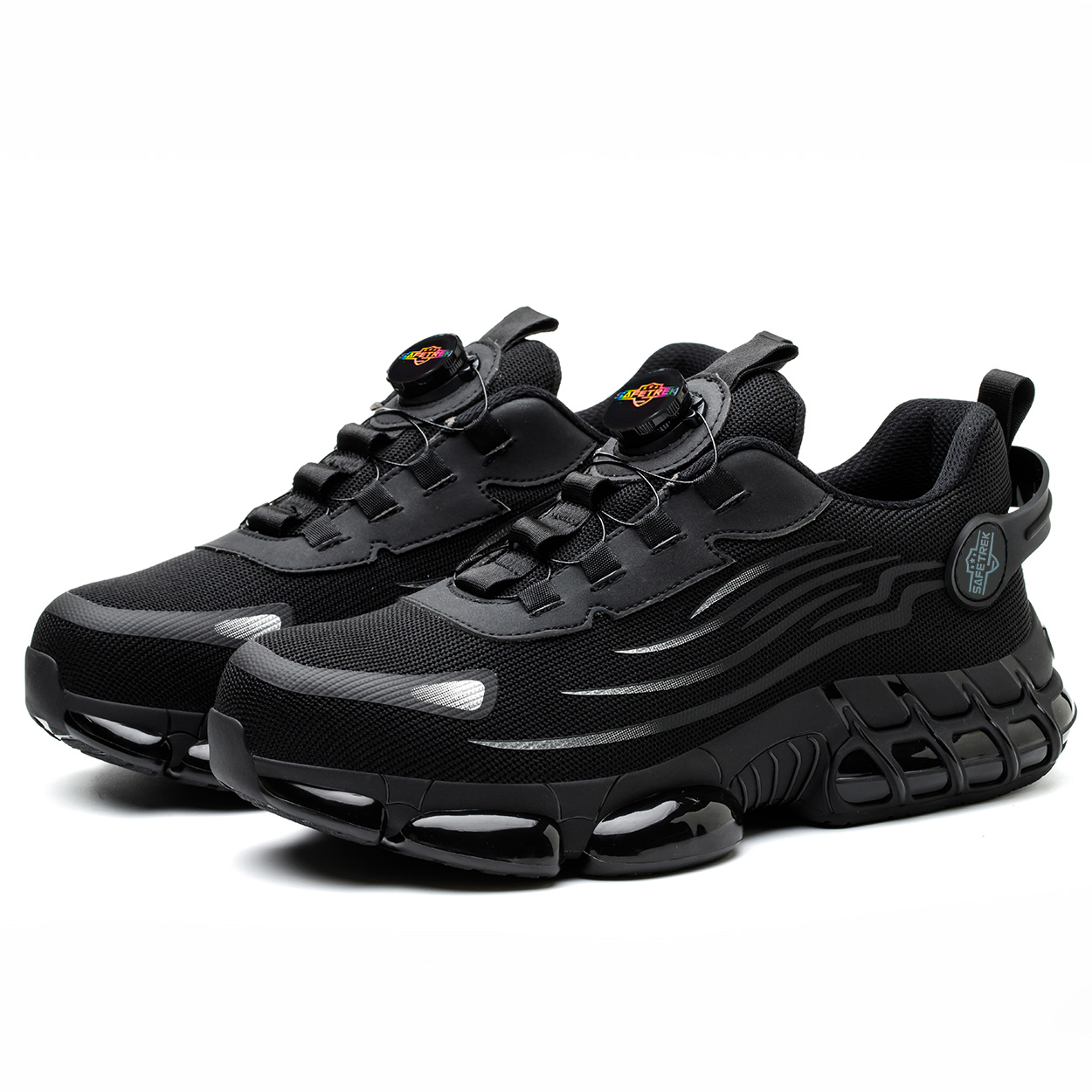 Men'S Steel Toe Work Shoes - Anti-Smashing Protective Shoes with EVA Sole, Breathable Mesh Upper & Durable Fabric Lining for Construction, Farm, Hiking - All-Season Comfort, Steel Toe Design, Construction Site Footwear, Sleek Workwear, Antislip Sole