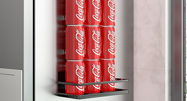 Magnetic Spice Rack, Thipoten Strong Magnetic Shelf with 2 Removable Hooks, Perfect Space Saver for Small Kitchen/ Apartment, Awesome Metal Cabinet for Holding Spices, Jars, Salt (White, 2Pack)
