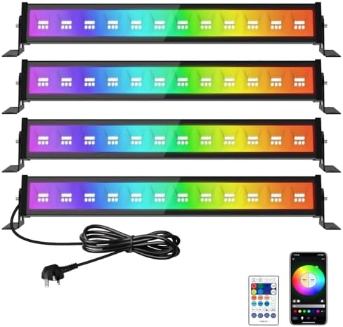 T-SUN RGB Flood Lights Outdoor, 600W Equivalent Color Changing Landscape LED Light with APP Control, Waterproof Floodlight with 16 Million Colors, Timing, Music Sync (RGB-APP Control, 60W-2Pack)