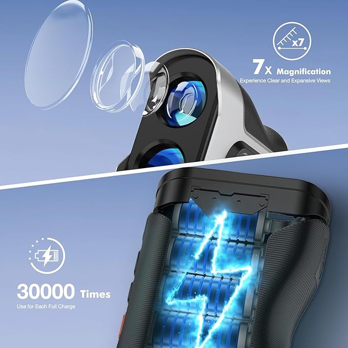 LAZYCAT Golf Rangefinder with Slope,1200 Yards Laser Range Finder Golfing Dimmable,Range Finder Golf 7X Magnification,Flag Lock Vibration,Measure Speed,Rechargeable with Magnet,Golf Gifts for Men