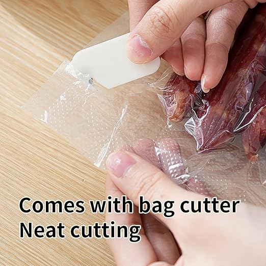 Vacuum Sealer Machine | Compact Design | One-Touch Automatic | Seal in 10-20 Seconds | Dry, Moist, Wet, and Cold Modes | With 10 Vacuum Bags & Built-in Cutter