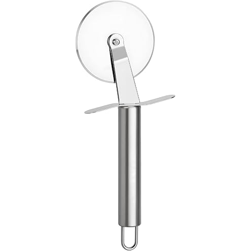 Premium Pizza Cutter Food Chopper-Super Sharp Stainless Steel Pizza Cutters Rocker/Slicer/Blade/Knife with Cover Multi Function Kitchen Tools,Dishwasher Safe (deep black)