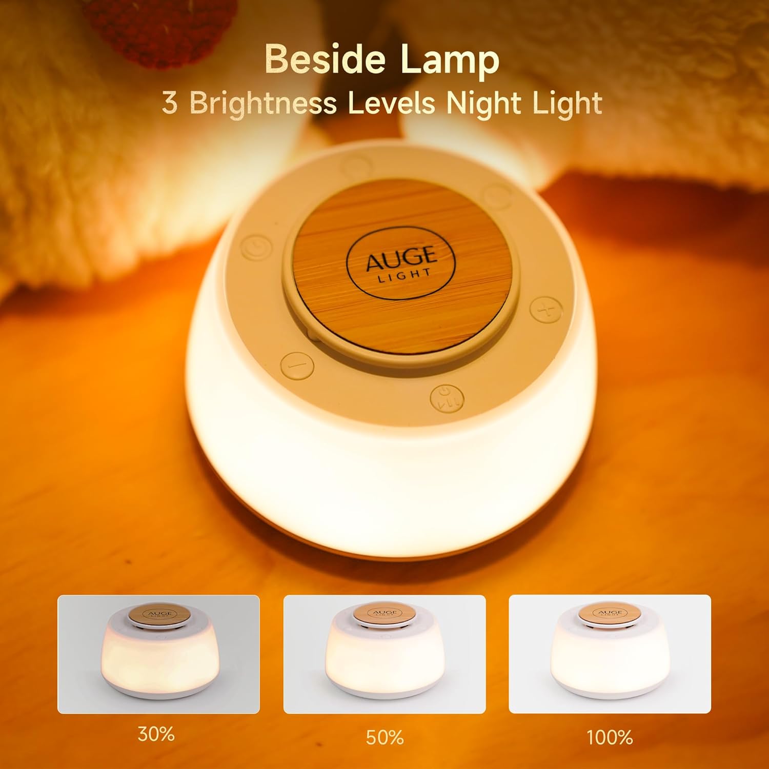AUGE LIGHT White Noise Sound Machine, Sound Machine for Sleep Kids Adults, Baby White Noise Machine with 3 Timer Modes, Noise Machine for Baby Kids Adults, 30 Soothing Sounds 32 Volume Levels