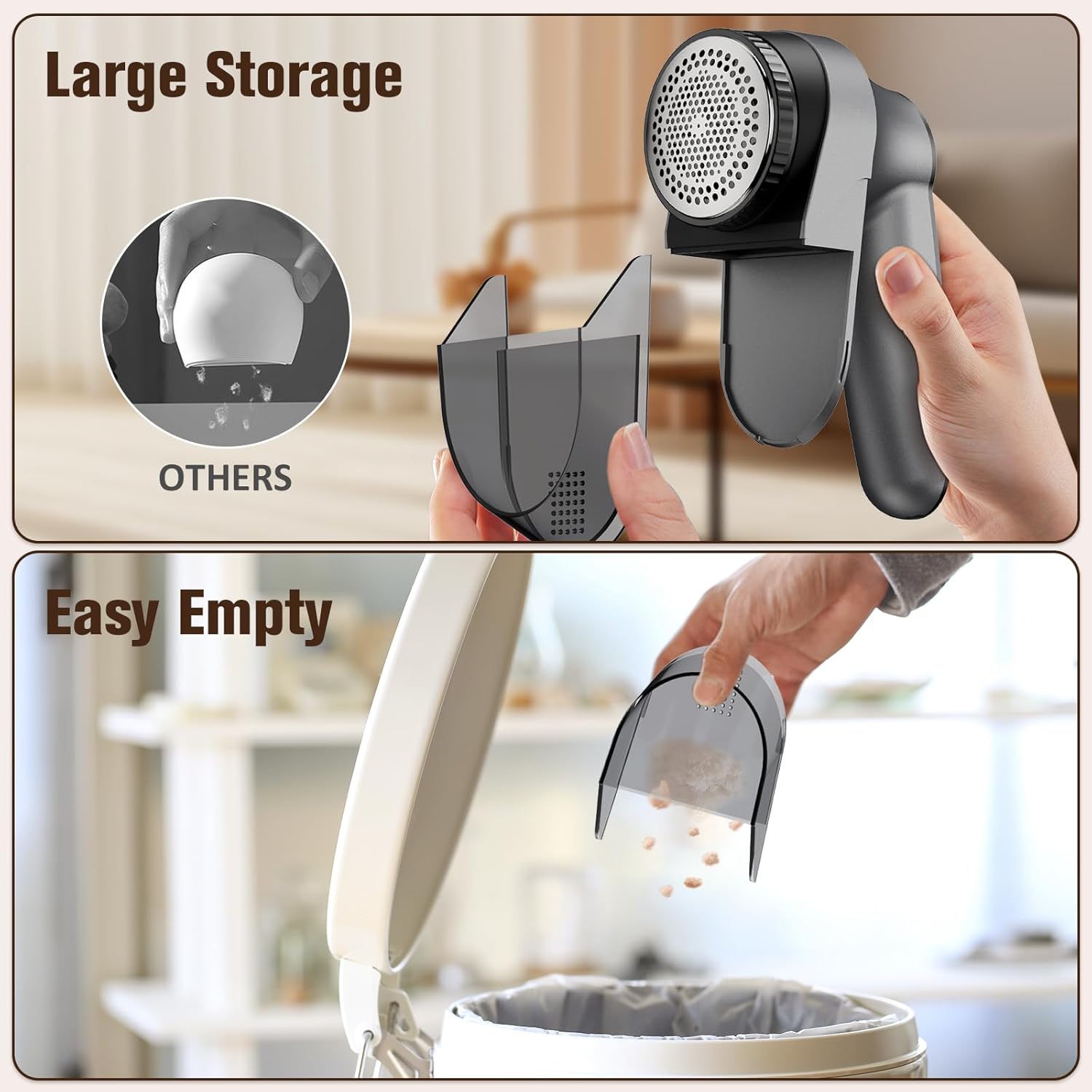 DBC Rechargeable Fabric Shaver,3-Speed Lint Remover for Clothes LED Display, 15000r/Min Powerful Motor, Large Shaving Head Lint Shaver for Clothes, 6-Leaf Blades, Lint Ball, Furniture, Fuzz