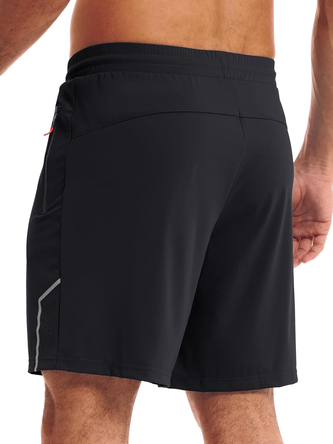Men's 7 inch Running Shorts with Zipper Pockets Quick Dry Athletic Gym Workout Shorts Lightweight