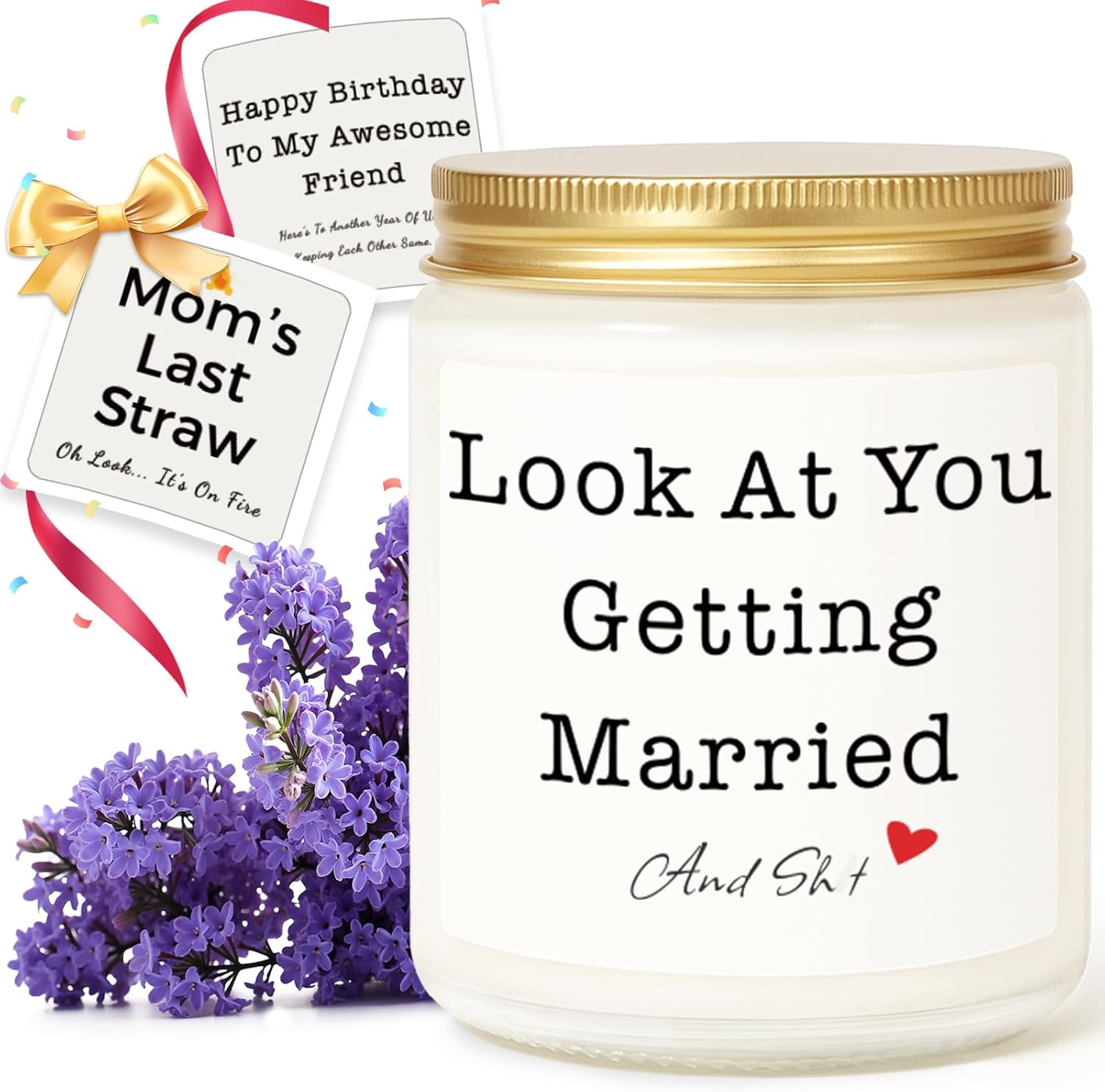 Funny Wedding Gifts for Women, Bridal Shower Gifts for Bride, Unique Engagement Gift for Couple, Bachelorette & Bride to Be, Best Friend, Her, Ideal Valentine's Day Gift with Replaceable Stickers