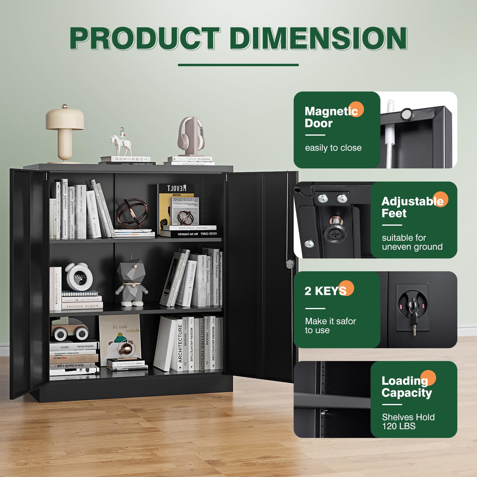 Metal Garage Storage Cabinets with Lock Door and Adjustable Shelves, Steel Tool Cabinets for Home,Office,Warehouse Organisieren